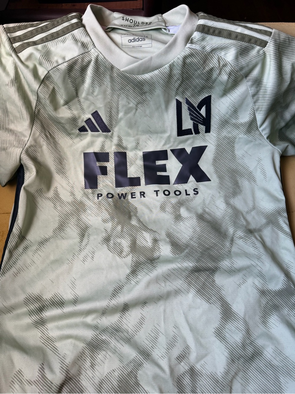 adidas Kids LAFC Light Green Soccer Jersey with Navy Logos